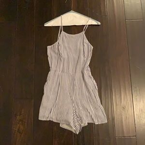 Abercrombie striped halter romper